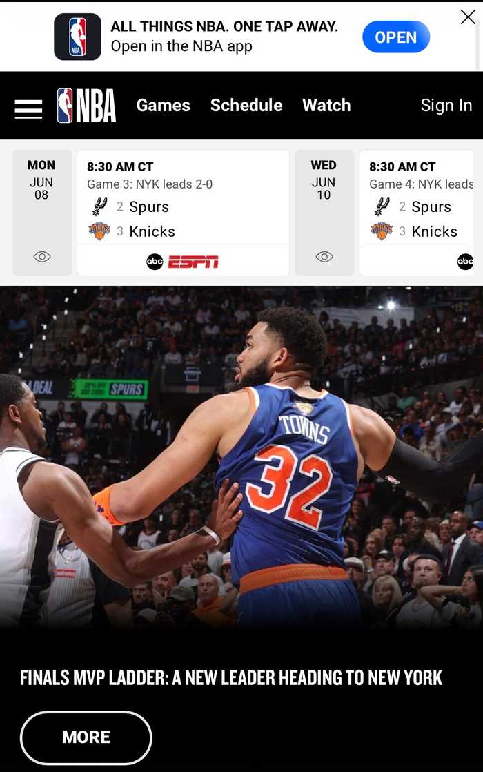 NBA官网FMVP榜单更新，唐斯升至榜首